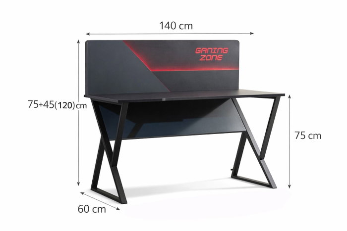 Hanah Home Escritorio de Estudio Gaming Zone Antracita Hanah Home Escritorio de Estudio Gaming Zone Antracita